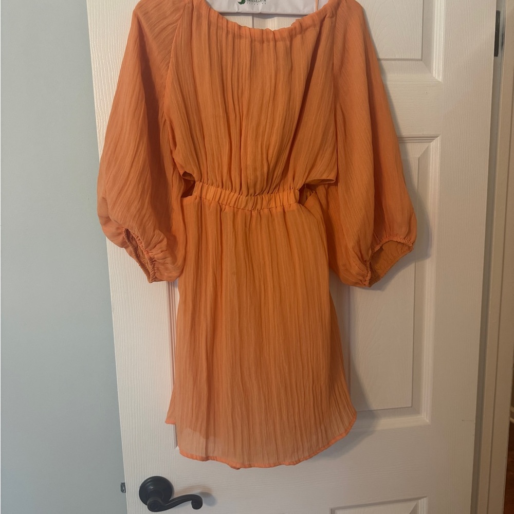 Elegant Orange Women's Dress